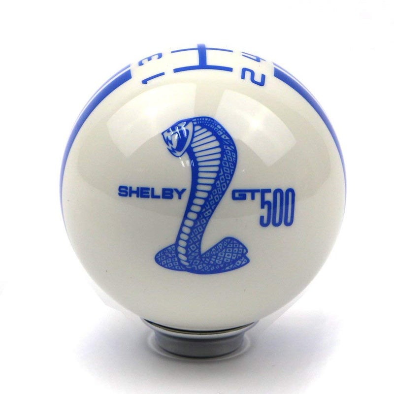 Dreamseek for Ford Mustang Car Gear Shift Knob 5 Speed Cobra Logo Manual Handle Ball (Blue) - Image 3